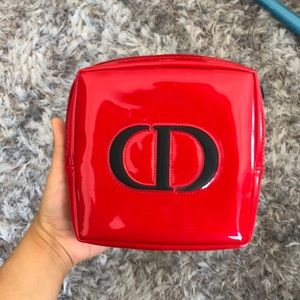 Luscious red Christian Dior make up bag